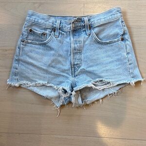 Levi's Light Blue Jean Shorts